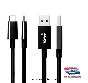 USB3.1 Type C to A Cable (Black)