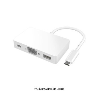 USB3.1 Type C to 3 in 1 (VGA+CF+AF) Dongle